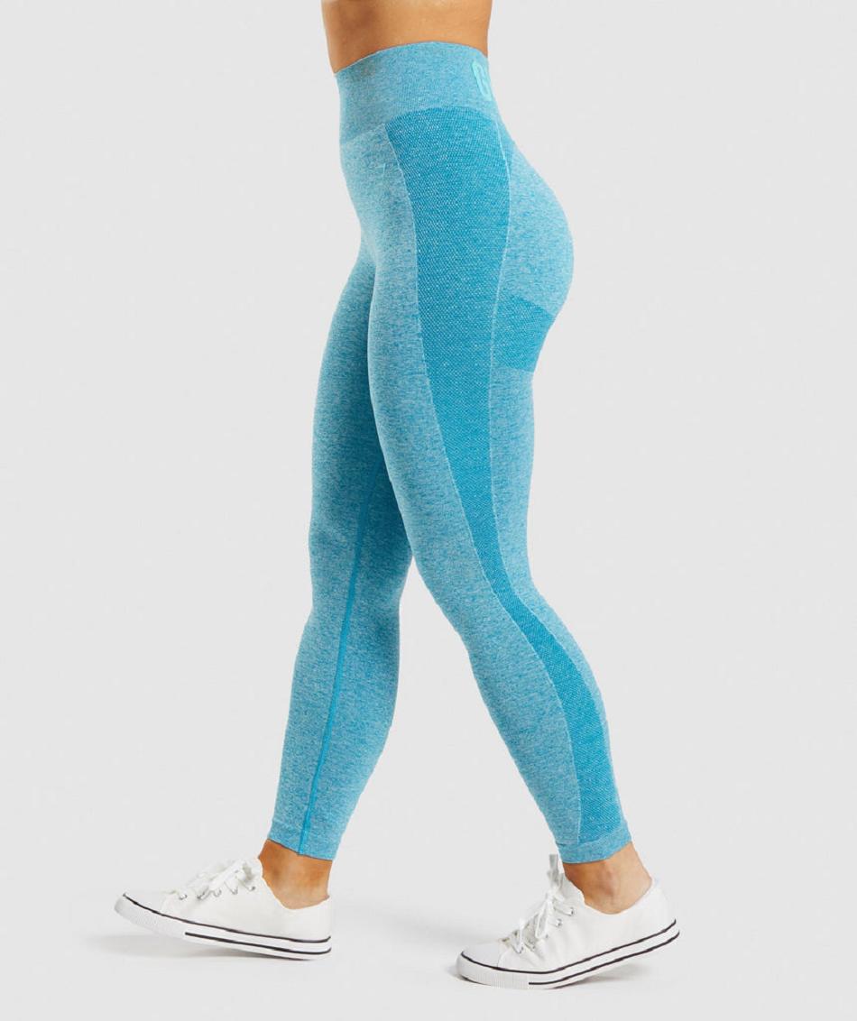 Leggins Gymshark Flex High Waisted Mujer Azules | CO 2895MQZ